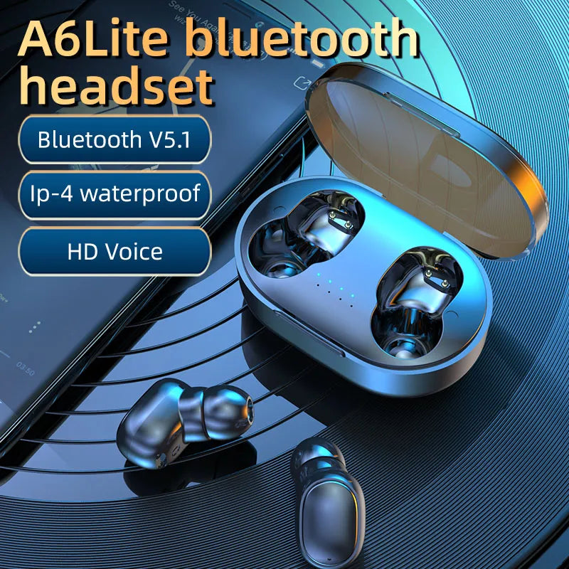 HiFi 5.1 Bluetooth Wireless Earbuds - IPX4 Waterproof True Wireless Sports Headset with Portable Charging Case