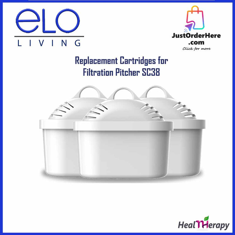 ELO Living Replacement Cartridges for SPRING Water Filtration Pitcher S38