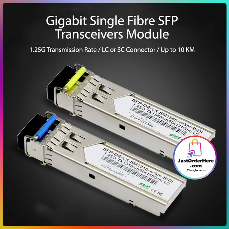 DG Premium SFP 1.25G LC/SC BIDI (1310/1550nm) Gigabit Modulation Module (2 Pieces) - Up to 10 KM