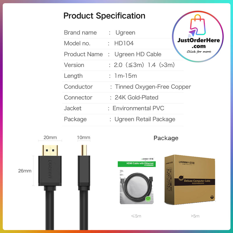 Ugreen 4K HDMI 2.0 Cable