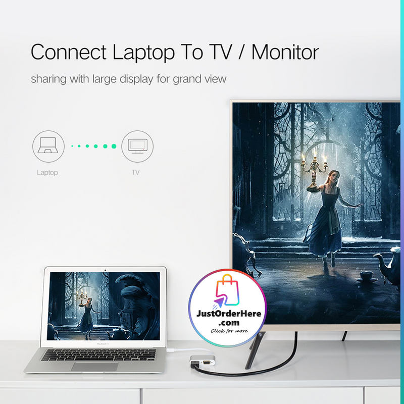 Ugreen Mini DisplayPort to HDMI & VGA Converter - Support 4K Ultra HD