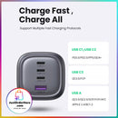 Ugreen 100W 4 Ports (3 Type C Single USB A) PD GaN Charger - UK Plug