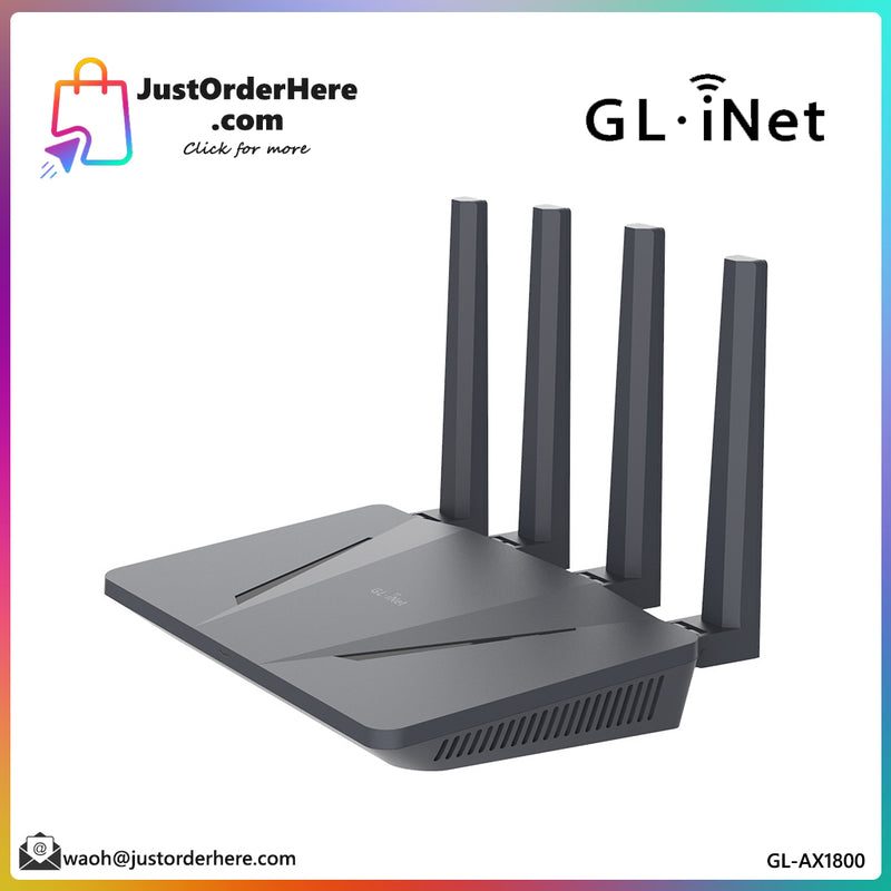 GL.iNet Flint Secure Ultra Fast Wi-Fi 6 AX1800 Dual Band Wireless Router (GL-AX1800)