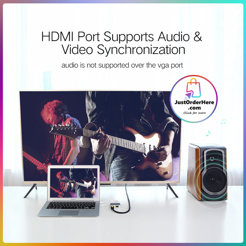 Ugreen Mini DisplayPort to HDMI & VGA Converter - Support 4K Ultra HD
