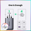 Ugreen 100W 4 Ports (3 Type C Single USB A) PD GaN Charger - UK Plug