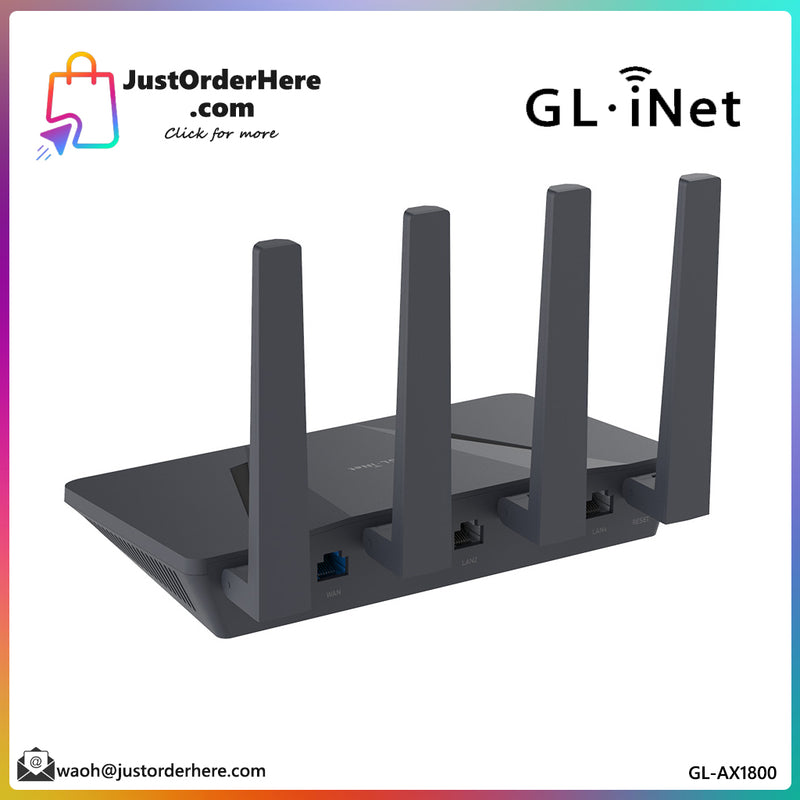 GL.iNet Flint Secure Ultra Fast Wi-Fi 6 AX1800 Dual Band Wireless Router (GL-AX1800)