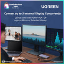 Ugreen 10 in 1 Multi-Functional Flat Table Top Docking Station (Mac/Windows)