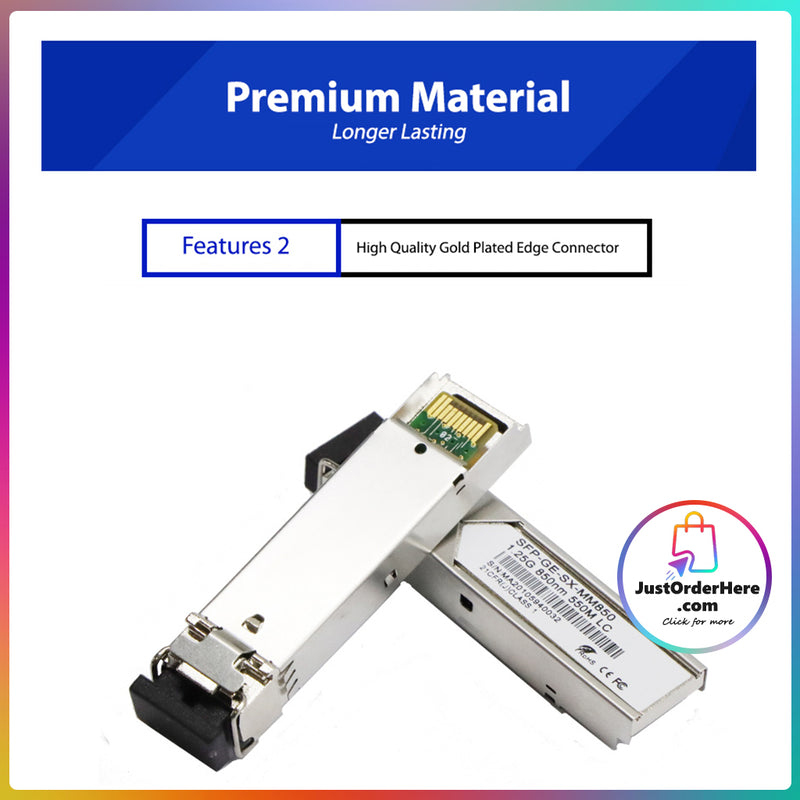 DG Premium SFP 1.25G LC/SC BIDI (1310/1550nm) Gigabit Modulation Module (2 Pieces) - Up to 10 KM