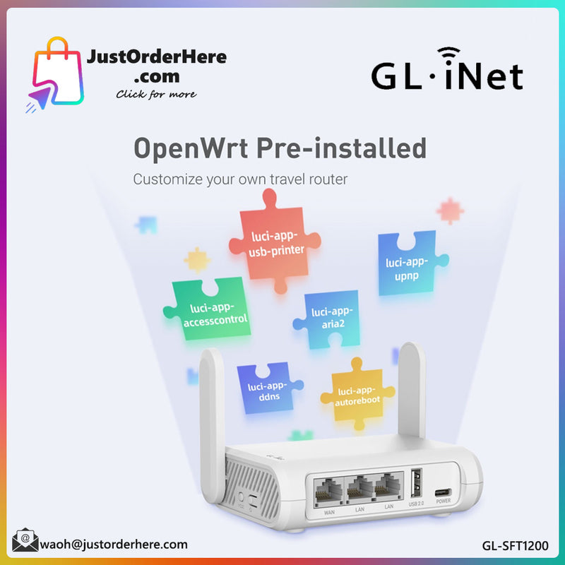 GL.iNet Opal AC1200 Wireless Travel Router (GL-SFT1200)