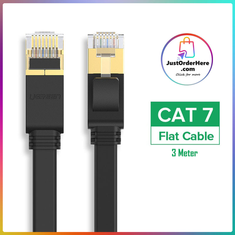 Ugreen Cat7 STP LAN RJ45 Ethernet Cable - Flat Design