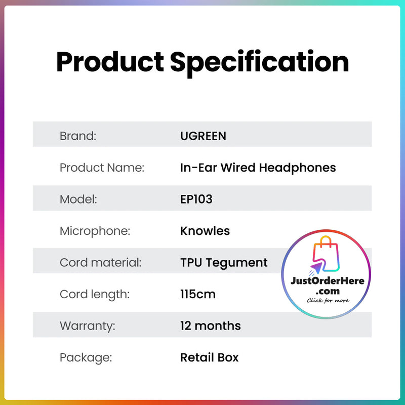 Ugreen 3.5mm/TypeC Wired In-Ear Earphones with MIC