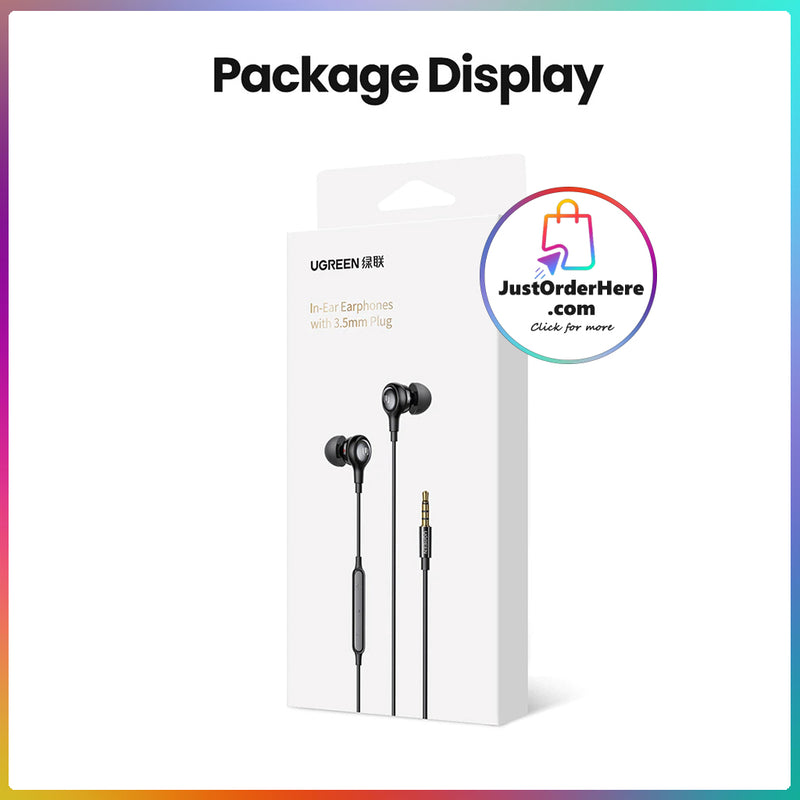 Ugreen 3.5mm/TypeC Wired In-Ear Earphones with MIC