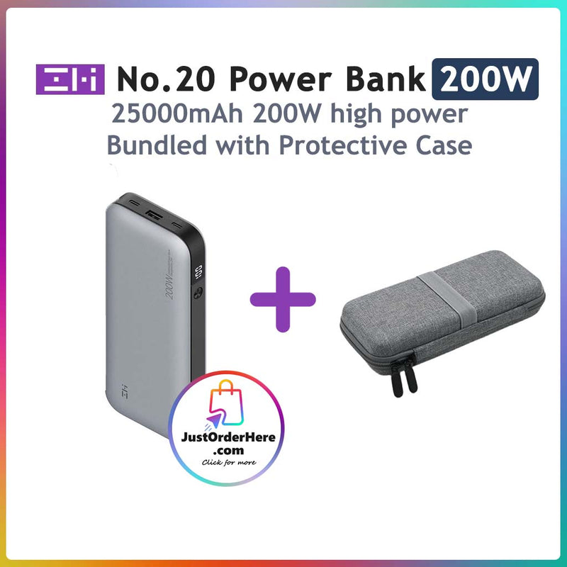 ZMI No.20 World's Most Powerful PowerPack 25000mAh Battery w/ PD | Revolutionary 200W Max Output | 100W USB-C/USB-A | Fast Charge