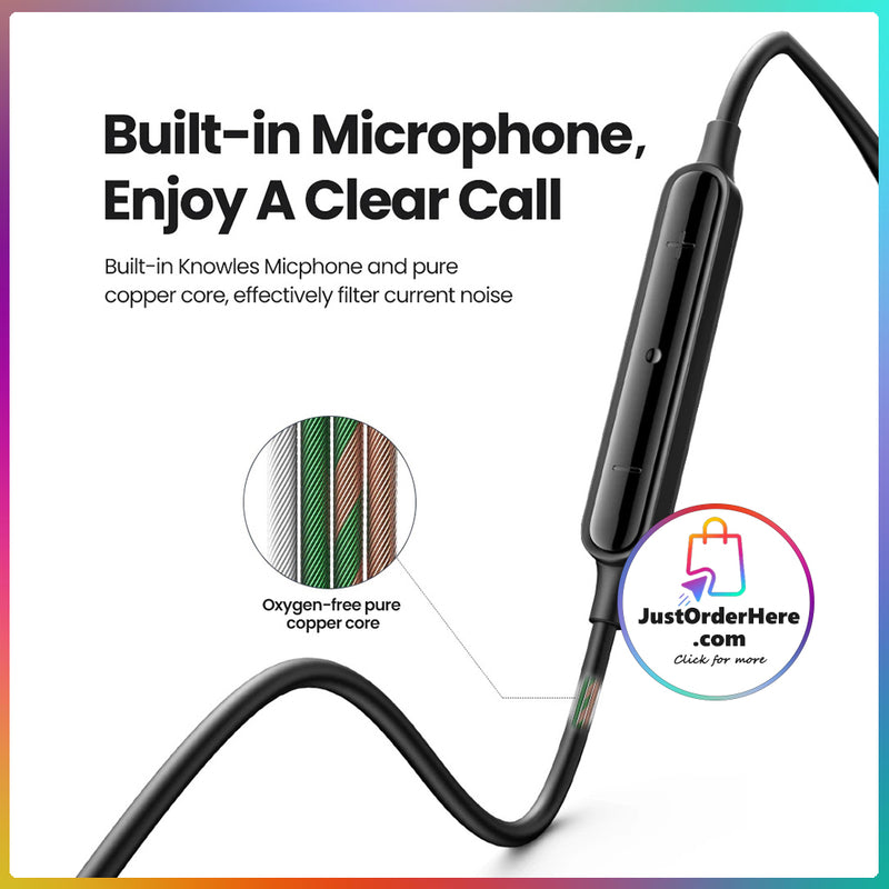 Ugreen 3.5mm/TypeC Wired In-Ear Earphones with MIC