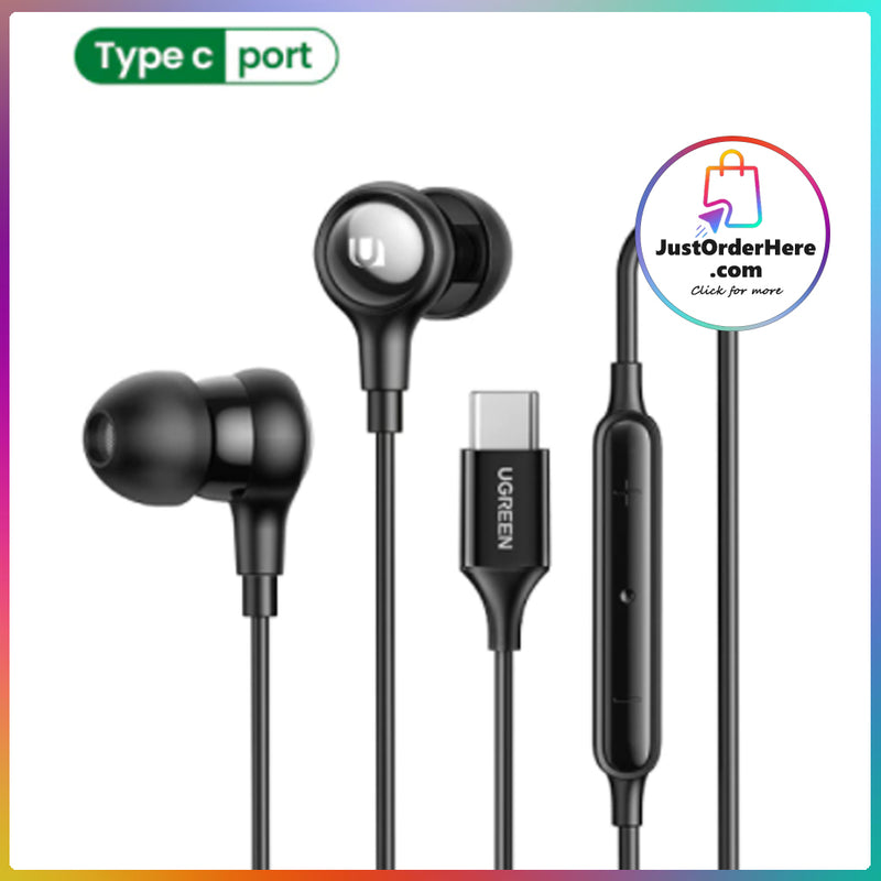Ugreen 3.5mm/TypeC Wired In-Ear Earphones with MIC