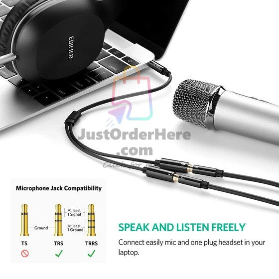 Ugreen Headphone Splitter Cable with Mic