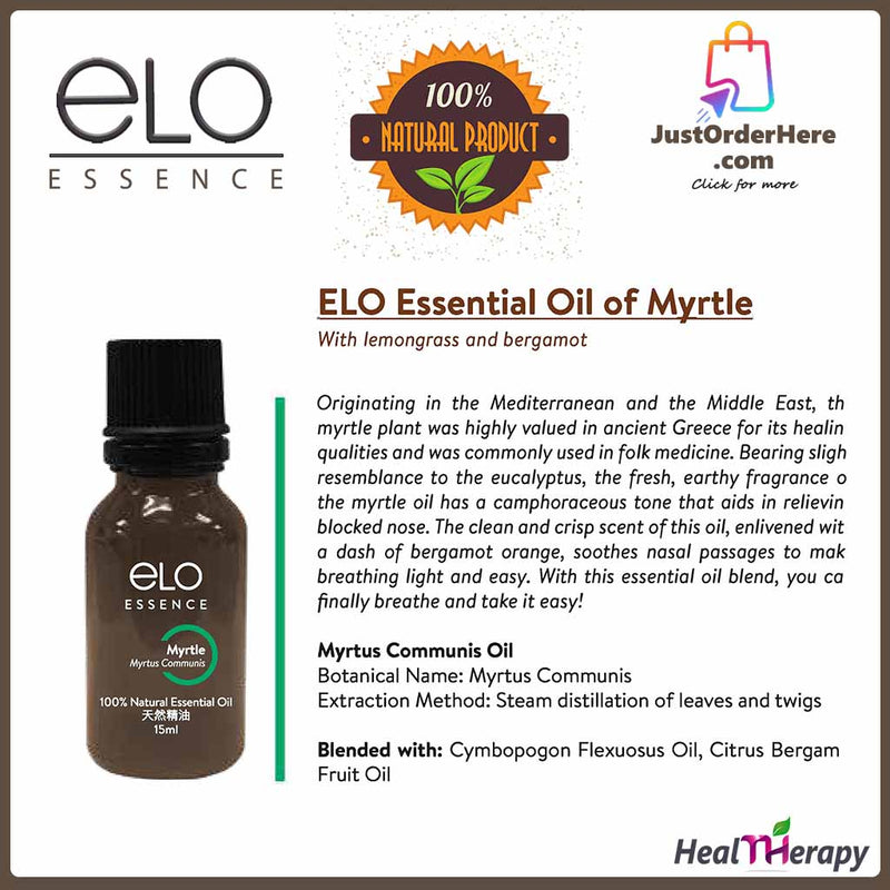 ELO Essential Oil Twin Pack Bundle - Geranium / Myrtle / Spearmint