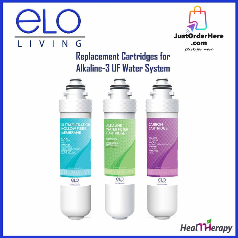 ELO Living Replacement Cartridges for Alkaline-3 UF Water System