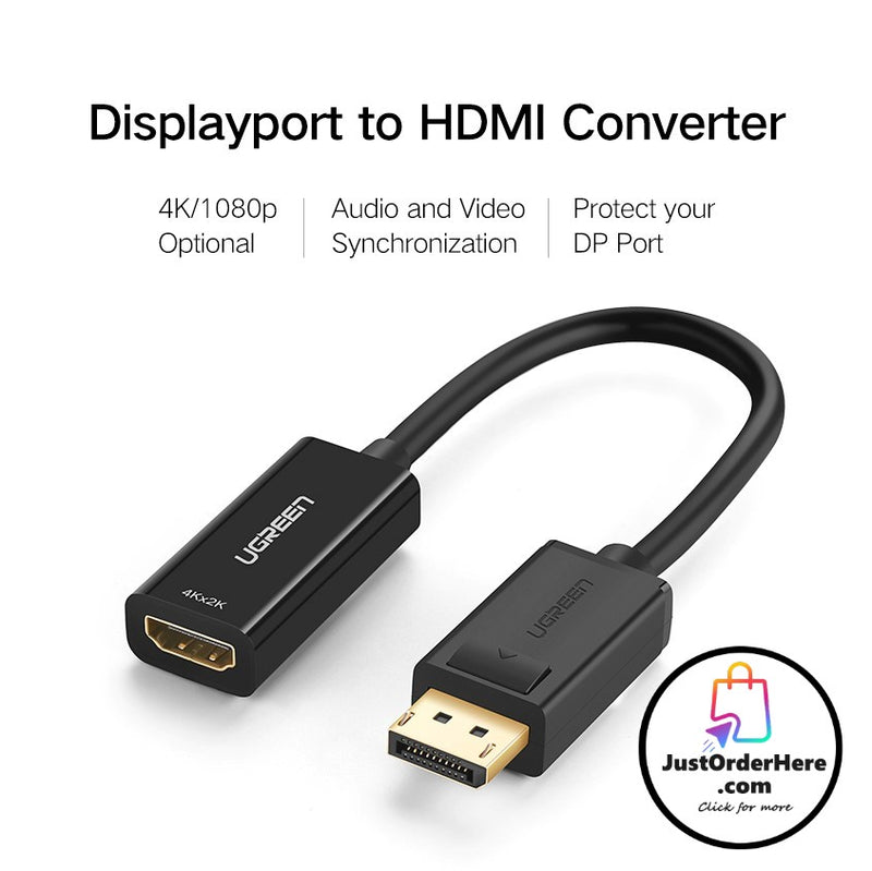 Ugreen 4K/1080P  DisplayPort DP to HDMI Adapter